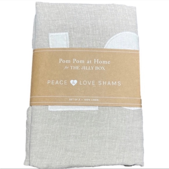 Pom Pom Home - Peace and Love Pillow Sham Set. Spring 2023 Jilly Box - Picture 3 of 3
